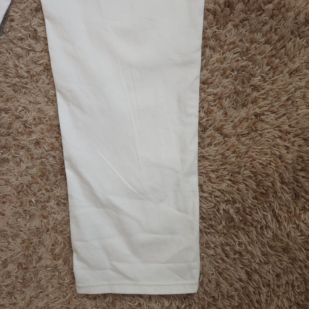 Nicole Miller Soho Slim Straight Jeans Womens 8 White High Rise Stretch Denim - Picture 10 of 12
